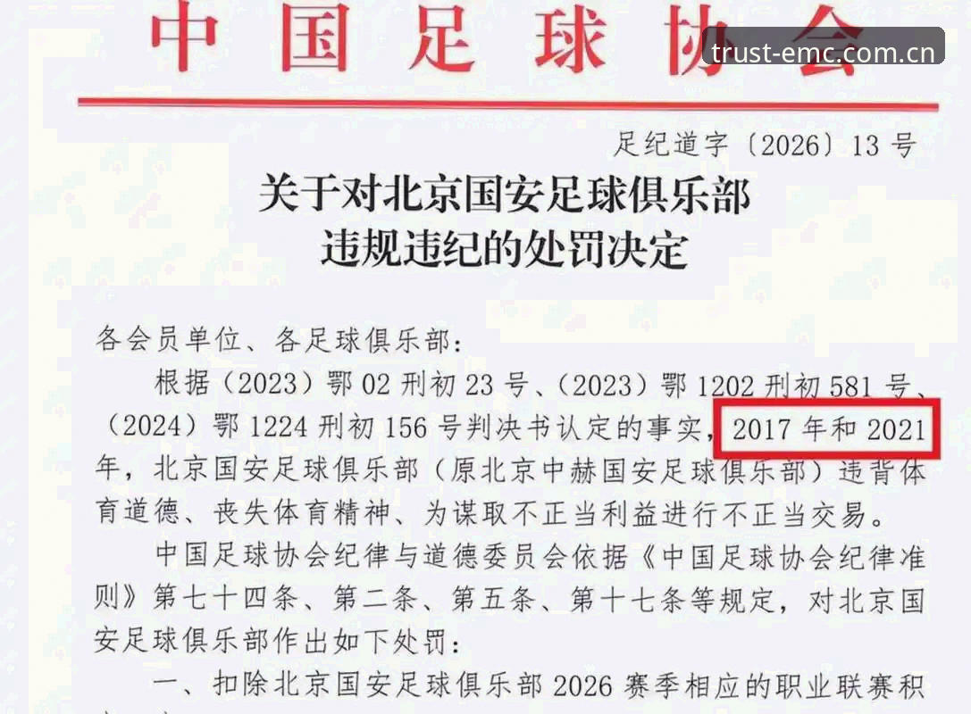 易倍体育竞技平台必备 中国足协第三批禁足名单全面解析:65人受罚背后的行业警示